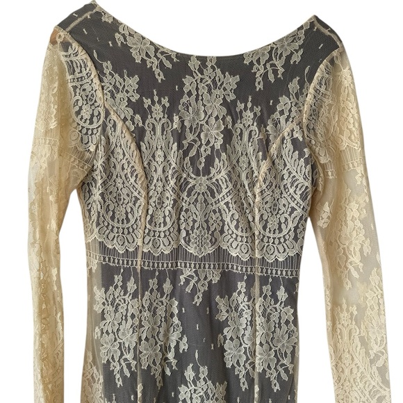 Free People Lace Boho Dress Ivory - Picture 4 of 15